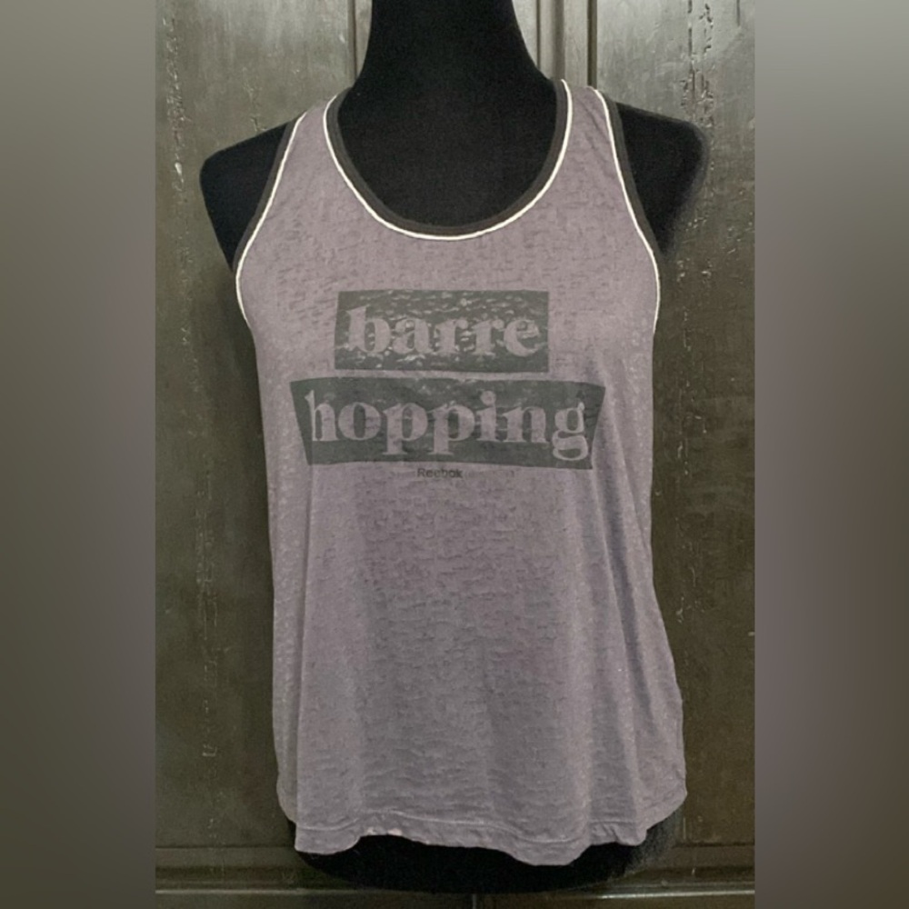 Reebok Active Gray/Charcoal“barre hopping” workout Tank top- size Medium